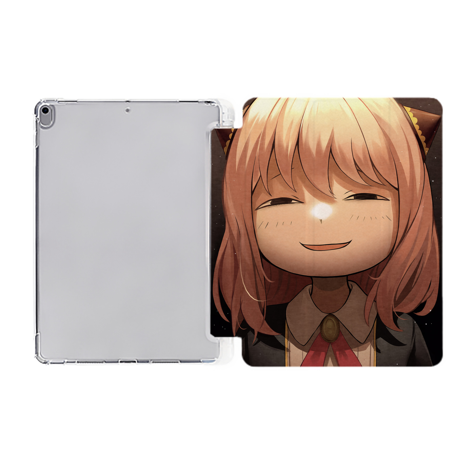 （画像用） SPY×FAMILY间谍家家酒 IPad ケース ペン収納付き 三つ折りスタンド PUレザー×シリコン 対応機種9.5/10.5/10.9インチ